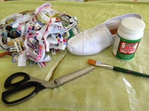 Supplies! Selvage Shoes Tutorial