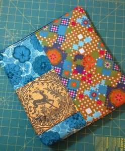 Another view of the Cross-Stitch Pouch for Jessica. Love the deer pocket!