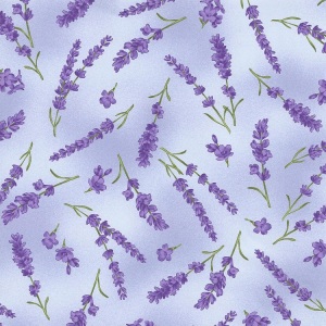 Our latest lavender fabric print in purple.